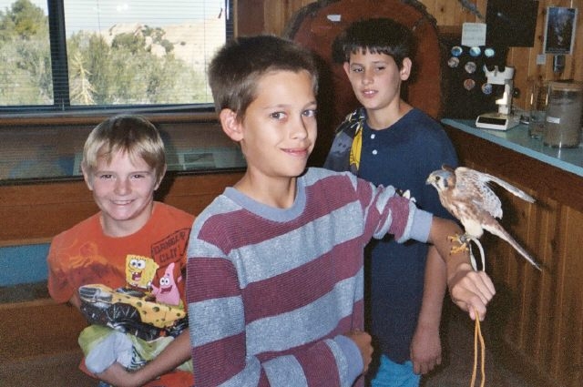 Tyler with his bird